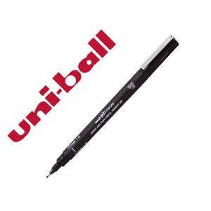 Rotulador uniball pin calibrado punta biselada 1 mm color negro