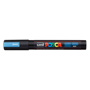 Rotulador uni posca pc-5m marcador de pintura punta conica 1,8-2,5 mm azul metalico