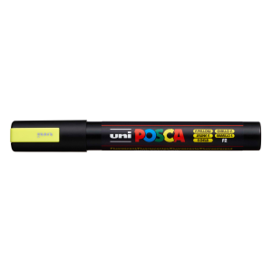 Rotulador uni posca pc-5m marcador de pintura punta conica 1,8-2,5 mm amarillo fluorescente