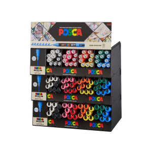 Expositor sobremesa modular rotulador uni posca marcador de pintura pc-1m/pc-3m/pc-5m 112 unidades colores surtidos