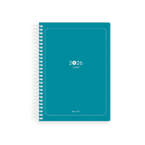 Agenda espiral antartik essentials a5+ 2026 día páginaturquesa papel 80g fsc