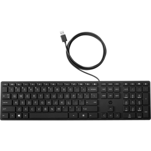 Teclado hp 320k qwerty con cable color negro