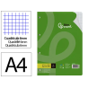 Recambio liderpapel a4 100 hojas 75gr cuadro 6mm 4 taladros con margen