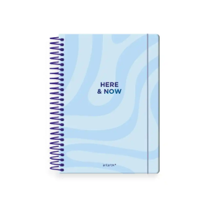 Agenda espiral antartik here and now a5+ 2026 día página azul claro papel 80g fsc