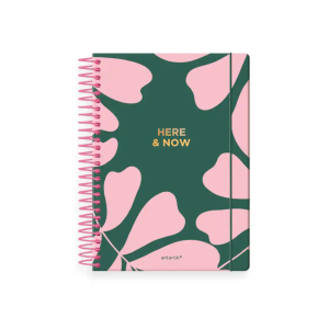 Agenda espiral antartik here and now a5+ 2026 día página verde papel 80g fsc