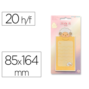 Bloc notas adhesivas imaginovo letter con mensaje trasero cabra 20 hojas 85x164 mm