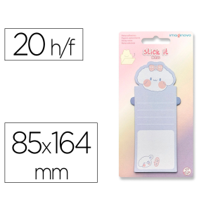 Bloc notas adhesivas imaginovo letter con mensaje trasero perro 20 hojas 85x164 mm