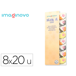 Bloc notas adhesivas imaginovo marcapaginas patita perro 120 hojas 8x15x48 mm