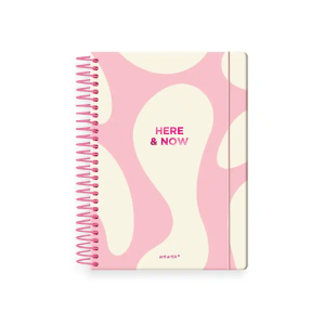Agenda espiral antartik here and now a5+ 2026 día página rosa papel 80g fsc
