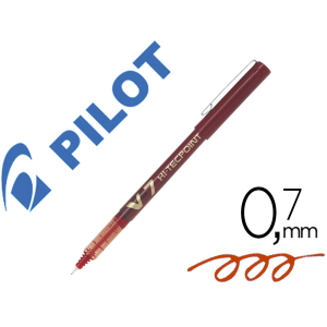 Rotulador pilot punta aguja v-7 rojo 0.7 mm