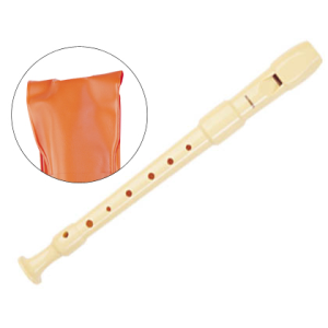Flauta hohner 9516 dos piezas desmontable color marfil funda naranja