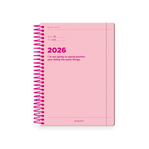 Agenda espiral antartik manifest a5+ 2026 día página rosa papel 80g fsc