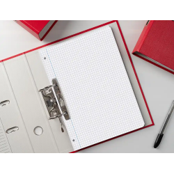 Recambio liderpapel a4 100 hojas 75gr cuadro 6mm 4 taladros con margen