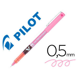 Rotulador pilot punta aguja v-5 rosa 0.5 mm
