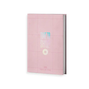 Agenda encuadernada antartik time to shine a5+ 2026 día página rosa papel 80g fsc
