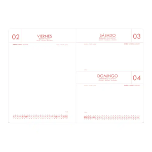 Agenda encuadernada antartik time to shine a5+ 2026 día página rosa papel 80g fsc