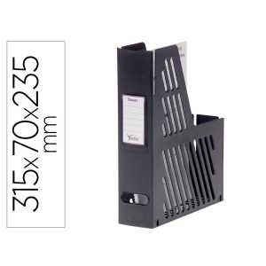 Revistero boxer archivo 2000 cajetin con tarjetero identificador negro 240x75x315 mm