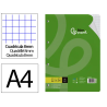 Recambio liderpapel a4 100 hojas 75gr cuadro 8mm con margen 4 taladros