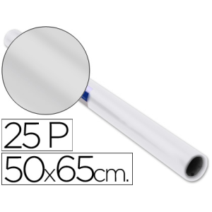 Papel charol blanco rollo 25 hojas de 50x65 cm