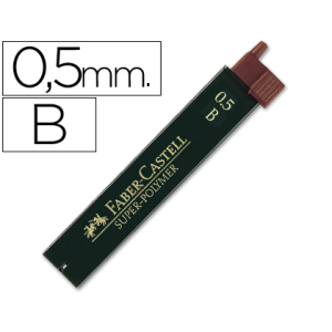 Minas faber grafito 9065 0,5 mm b estuche de 12 minas