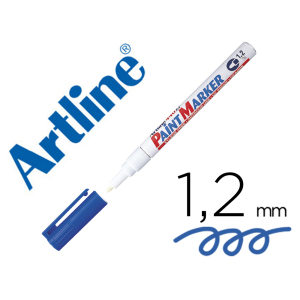Rotulador artline marcador permanente ek-440 xf azul -punta redonda 1.2 mm -metal caucho y plastico