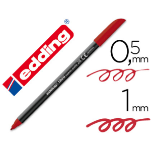 Rotulador edding punta fibra 1200 rojo ingles n.28 punta redonda 0.5 mm