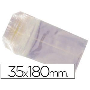 Bolsa celofan 35x180 mm paquete 100 unidades