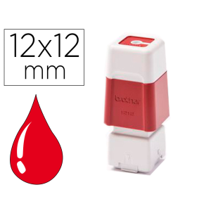 Sello automatico brother 12 mm x 12 mm rojo