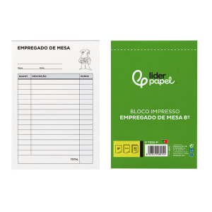 Talonario liderpapel camarero octavo sin iva 202 duplicado texto en portugues