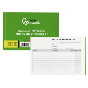 Talonario liderpapel entregas octavo apaisado 228 duplicado -texto en portugues