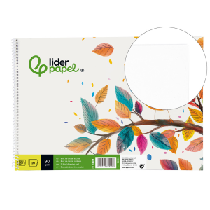 Bloc dibujo liderpapel escolar espiral 230x325mm 20 hojas 90 gr/m2 sin recuadro