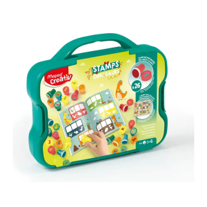Juego maped creativ textur art sello dinosaurios maletin de 26 unidades
