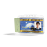 Identificador durable poliestireno rigido para 2 tarjetas vertical/horizontal 54x87 mm