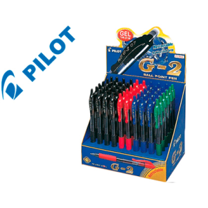 Boligrafo pilot g-2 tinta gel retractil sujecion de caucho expositor de 60 unidades
