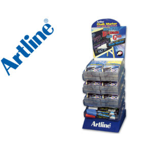 Rotulador artline pizarra verde negra epw-4 expositor de 48 unidades colores surtidos