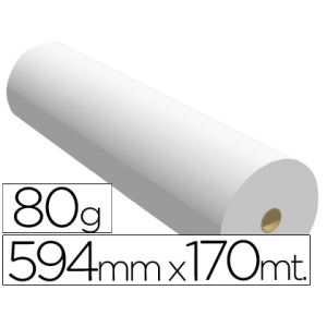Papel reprografia ppc para plotter 594x170mt 80 gr