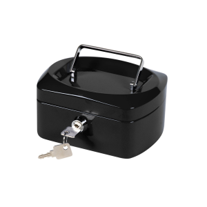 Caja caudales q-connect 6/' 152x115x80 mm negra con portamonedas