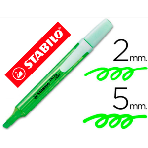 Rotulador stabilo marcador fluorescente swing cool verde