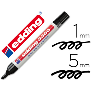 Rotulador edding marcador 3300 n.1 negro punta biselada recargable