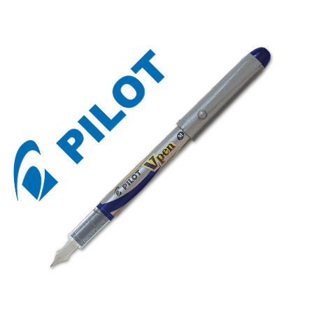 Pluma pilot v pen silver desechable azul svp-4ml