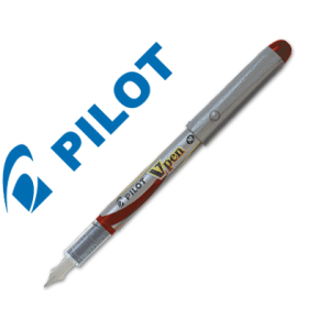 Pluma pilot v pen silver desechable rojo svp-4wr