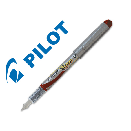 Pluma pilot v pen silver desechable rojo svp-4wr