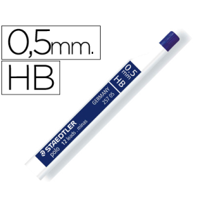 Minas staedtler grafito 0,5 mm hb polo 257 tubo con 12 minas