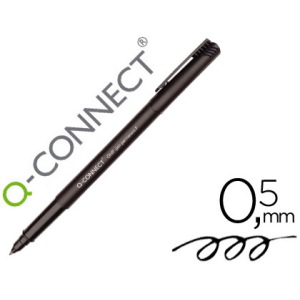 Rotulador q-connect retroproyeccion punta fibra super fina redonda 0,5 mm permanente negro