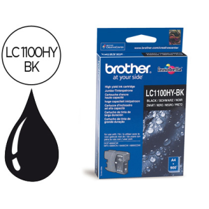 Ink-jet brother lc-1100bk negro alta capacidad 900 pag