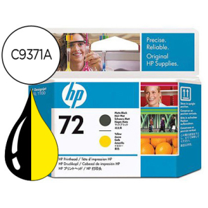 Ink-jet hp 72 cabezal negro mate y amarillo designjet t610/1100