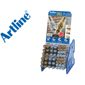 Rotulador artline marcador permanente tinta metalica gama oro y plata ek-900-999 expositor de 48 unidades