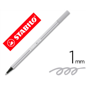 Rotulador stabilo acuarelable pen 68 gris azulado palido punta gruesa 1mm