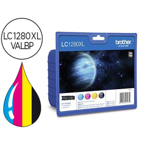 Ink-jet brother lc-1280xl pack 4 colores - mfc-j6510dw mfc-j6710dw mfc-j6910dw