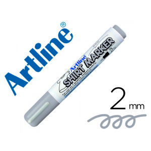 Rotulador artline camiseta ekt-2 gris punta redonda 2 mm para uso en camisetas